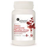 Aliness Żelazo Organiczne MicroFerr 25 mg, 100 tabletek vege - miniaturka zdjęcia produktu