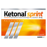 Ketonal Sprint 25 mg, granulat do sporządzenia roztworu doustnego, 12 saszetek - miniaturka zdjęcia produktu