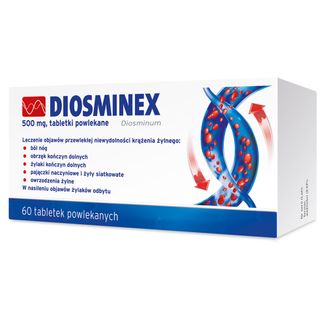 Diosminex 500 mg, 60 tabletek USZKODZONE OPAKOWANIE - zdjęcie produktu