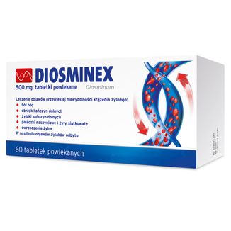 Diosminex 500 mg, 60 tabletek - zdjęcie produktu