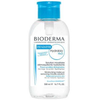 Bioderma Hydrabio H2O, nawilżający płyn micelarny do demakijażu, skóra odwodniona, z dozownikiem, 500 ml - zdjęcie produktu