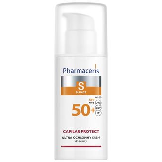 Pharmaceris S Capilar & Sun Protect, krem ochronny, skóra naczynkowa i z trądzikiem różowatym SPF 50+, 50 ml - zdjęcie produktu