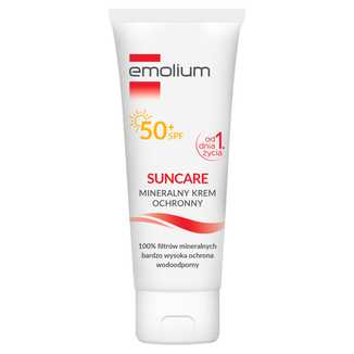 Emolium Suncare, mineralny krem ochronny dla dzieci od 1 dnia życia i dorosłych, SPF 50+, 50 ml KRÓTKA DATA - zdjęcie produktu