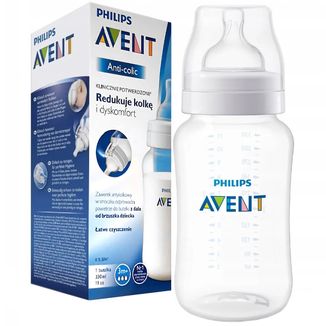 Avent Anti-Colic, butelka antykolkowa ze smoczkiem o średnim przepływie, SCF 816/ 17, powyżej 3 miesiąca, 330 ml - zdjęcie produktu