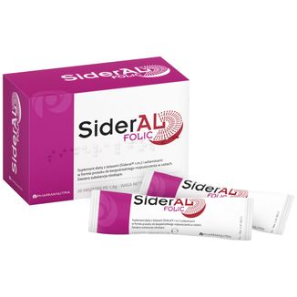 SiderAL Folic 30 mg, proszek do bezpośredniego rozpuszczenia w ustach, 20 saszetek - zdjęcie produktu