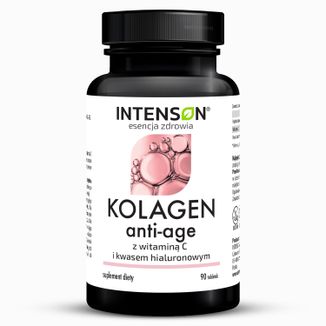 Intenson Kolagen Anti-Age + Hialuron + Witamina C, 90 tabletek - zdjęcie produktu