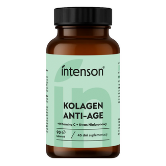 Intenson Kolagen Anti-Age + Hialuron + Witamina C, 90 tabletek - zdjęcie produktu