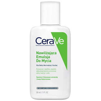 CeraVe, emulsja nawilżająca do mycia, skóra normalna i sucha, 88 ml - zdjęcie produktu