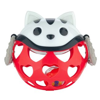 Canpol Babies, interaktywna zabawka z grzechotką Kot, czerwona, 1 sztuka - zdjęcie produktu