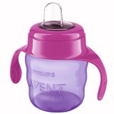 Avent, kubek niekapek z silikonowym ustnikiem i uchwytami, różowy, SCF551/03,  po 6 miesiącu, 200 ml - miniaturka zdjęcia produktu