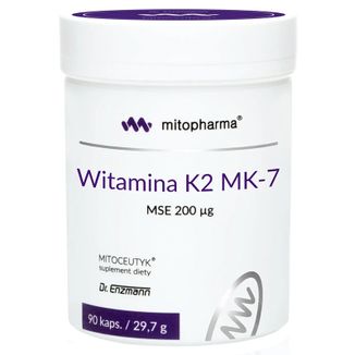 Mito-Pharma Witamina K2 MK7 MSE 200 µg, 90 kapsułek - zdjęcie produktu