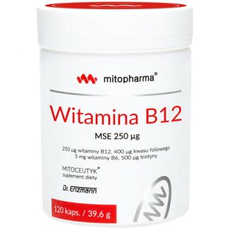 Mito-Pharma, Witamina B12 MSE 250 µg, 120 kapsułek - zdjęcie produktu