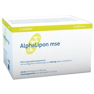 Dr Enzmann Kwas alfa-liponowy MSE 200 mg, 90 kapsułek Dr Enzmann Kwas alfa-liponowy MSE 200 mg, 90 kapsułek - zdjęcie produktu