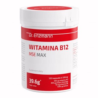 Mito-Pharma, Witamina B12 MSE Max, 120 kapsułek - 2 Mito-Pharma, Witamina B12 MSE Max, 120 kapsułek - 2 - zdjęcie produktu
