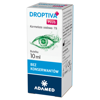 Droptiva Plus 1%, nawilżające krople do oczu, 10 ml - zdjęcie produktu