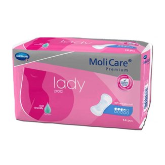 MoliCare Premium Lady Pad, anatomiczne wkłady chłonne, 3,5 kropli, 14 sztuk - zdjęcie produktu