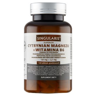 Singularis Superior Cytrynian magnezu + witamina B6, 120 tabletek - zdjęcie produktu