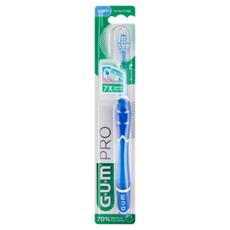 GUM PRO, szczoteczka do zębów, miękka, 1 sztuka + Soft-Picks Pro, czyściki międzyzębowe, 2 sztuki gratis USZKODZONE OPAKOWANIE - zdjęcie produktu