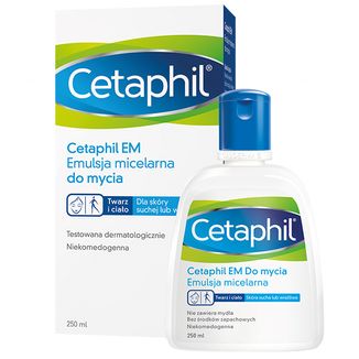 Cetaphil EM, emulsja micelarna do mycia, 250 ml Cetaphil EM, emulsja micelarna do mycia, 250 ml - zdjęcie produktu