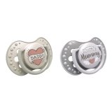 Lovi I Love, smoczek uspokajający, silikonowy, dynamiczny, 0-3 miesiące, 2 sztuki - miniaturka zdjęcia produktu
