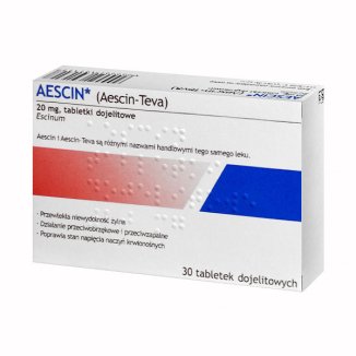 Aescin 20 mg, 30 tabletek dojelitowych - zdjęcie produktu