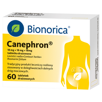 Canephron 18 mg + 18 mg + 18 mg, 60 tabletek drażowanych - zdjęcie produktu