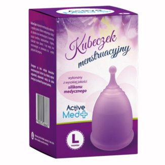 Active Med, kubeczek menstruacyjny, rozmiar L, 1 sztuka - zdjęcie produktu