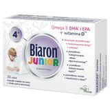 Biaron Junior, dla dzieci powyżej 4 lat i dorosłych, smak owocowej gumy balonowej, 30 kapsułek do żucia - miniaturka zdjęcia produktu