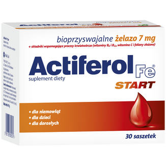 Actiferol Fe Start dla niemowląt, dzieci i dorosłych, 30 saszetek USZKODZONE OPAKOWANIE - zdjęcie produktu