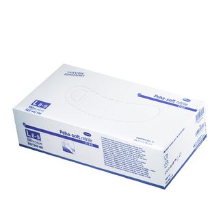 Peha-soft nitrile fino, rękawice nitrylowe, niejałowe, bezpudrowe, niebieskie, rozmiar L, 150 sztuk USZKODZONE OPAKOWANIE - zdjęcie produktu