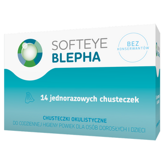 Softeye Blepha, chusteczki okulistyczne, 14 sztuk - zdjęcie produktu