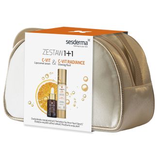 Zestaw Sesderma C-Vit, liposomowe serum do twarzy, 30 ml + C-Vit Radiance, rozświetlający krem do twarzy, 50 ml - zdjęcie produktu