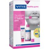 Zestaw Vitis Healthy Gums, płyn do płukania jamy ustnej, 500 ml + pasta do zębów, 100 ml + szczoteczka, 1 sztuka USZKODZONE OPAKOWANIE - miniaturka zdjęcia produktu