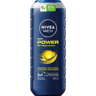 Nivea Men Power Fresh, żel pod prysznic 3w1, 500 ml - zdjęcie produktu