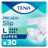 Tena Slip ProSkin, pieluchomajtki, rozmiar L, 92-144 cm, Super, 30 sztuk - miniaturka zdjęcia produktu