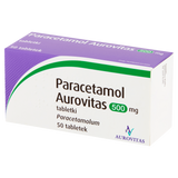 Paracetamol Aurovitas 500 mg, 50 tabletek USZKODZONE OPAKOWANIE - miniaturka zdjęcia produktu