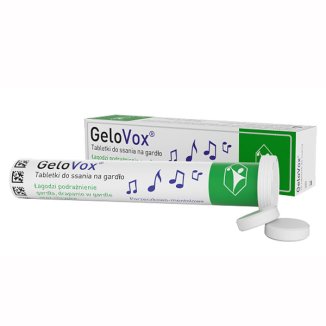 GeloVox, tabletki do ssania na gardło, smak porzeczkowo-mentolowy, 20 sztuk - zdjęcie produktu