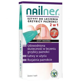 Nailner, sztyft do leczenia grzybicy paznokci, 2 w 1, 4 ml KRÓTKA DATA Nailner, sztyft do leczenia grzybicy paznokci, 2 w 1, 4 ml KRÓTKA DATA - zdjęcie produktu