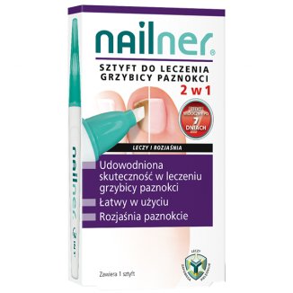 Nailner, sztyft do leczenia grzybicy paznokci, 2 w 1, 4 ml - zdjęcie produktu