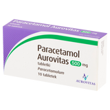 Paracetamol Aurovitas 500 mg, 10 tabletek KRÓTKA DATA - miniaturka zdjęcia produktu
