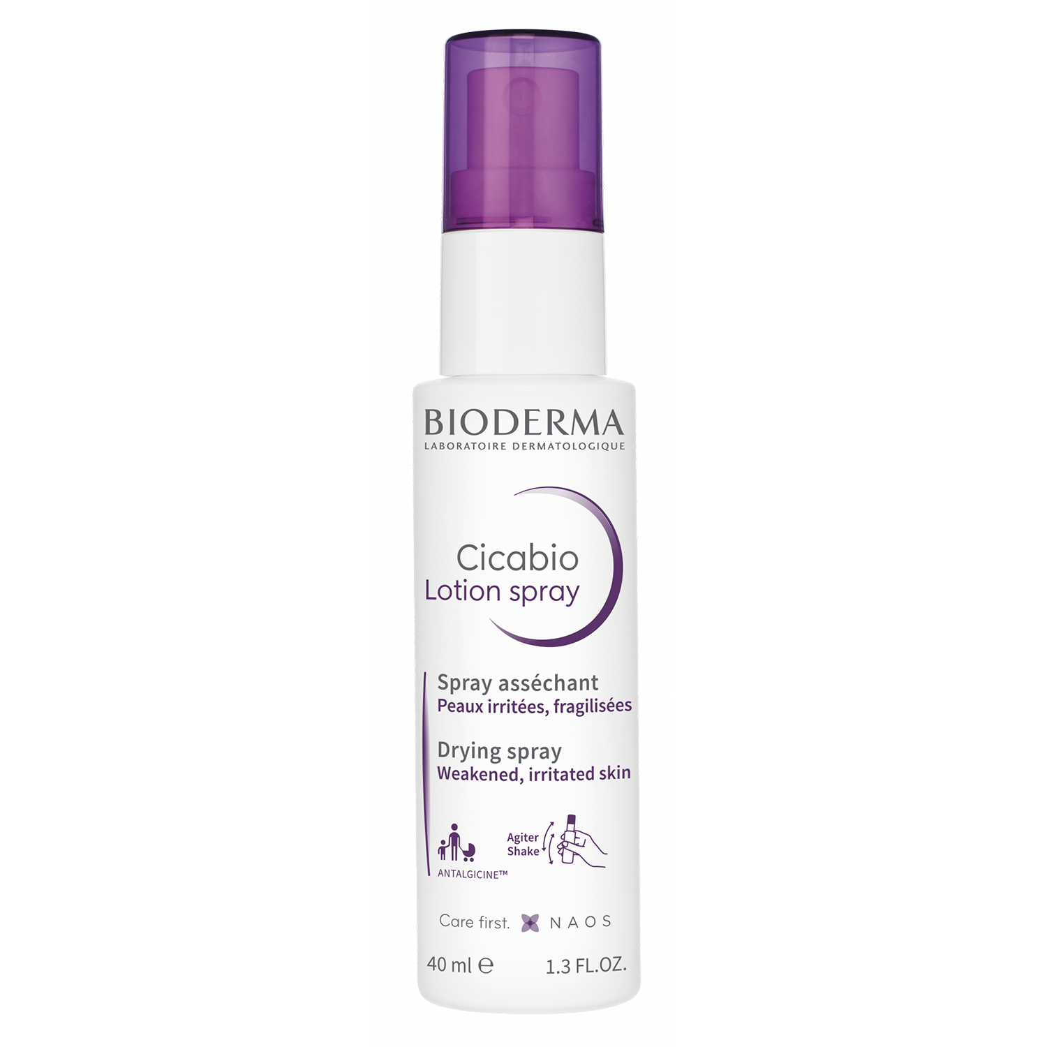 Bioderma Bioderma Cicabio Lotion Spray, kojąco-naprawczy spray osuszający rany, 40 ml