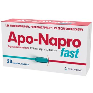 Apo-Napro Fast 220 mg, 20 kapsułek miękkich - zdjęcie produktu