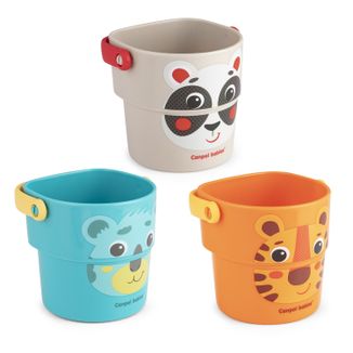 Canpol Babies, kubeczki do kąpieli, Hello Little, od 9 miesiąca, 3 sztuki USZKODZONE OPAKOWANIE - zdjęcie produktu