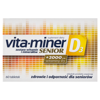 Vita-miner Senior D3, 60 tabletek USZKODZONE OPAKOWANIE - zdjęcie produktu