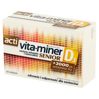 Acti Vita-miner Senior D3, 60 tabletek - zdjęcie produktu