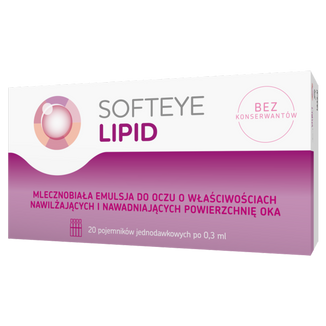 Softeye Lipid, emulsja do oczu, 0,3 ml x 20 pojemników - zdjęcie produktu