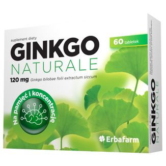 Erbafarm Naturale Ginkgo Naturale, 60 tabletek - zdjęcie produktu