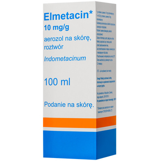 Elmetacin 10 mg/ g, aerozol do stosowania zewnętrznego na skórę, roztwór, 100 ml (import równoległy) - zdjęcie produktu