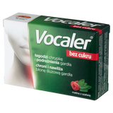 Vocaler Bez Cukru, malina z szałwią, 12 pastylek do ssania - miniaturka zdjęcia produktu