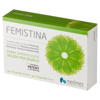 Femistina, 10 kapsułek na dzień + 10 kapsułek na noc KRÓTKA DATA - zdjęcie produktu